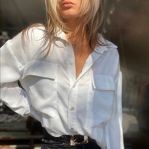 Zara Oversized Silk blouse